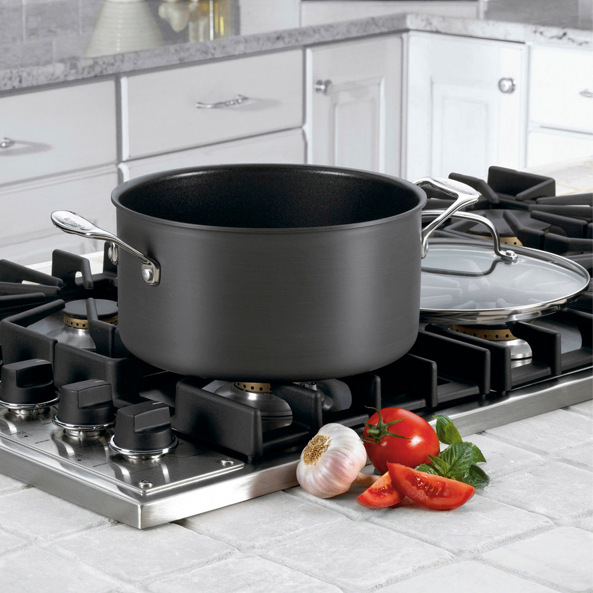 Chef's Classic® Nonstick Hard Anodized 6 Quart Stockpot in Black