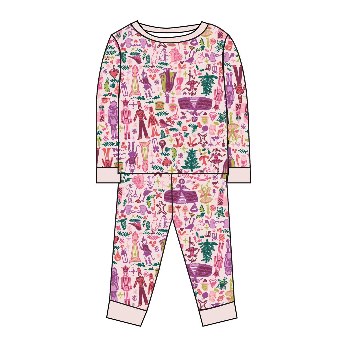 nutcracker pink two piece pajama joy street CAD