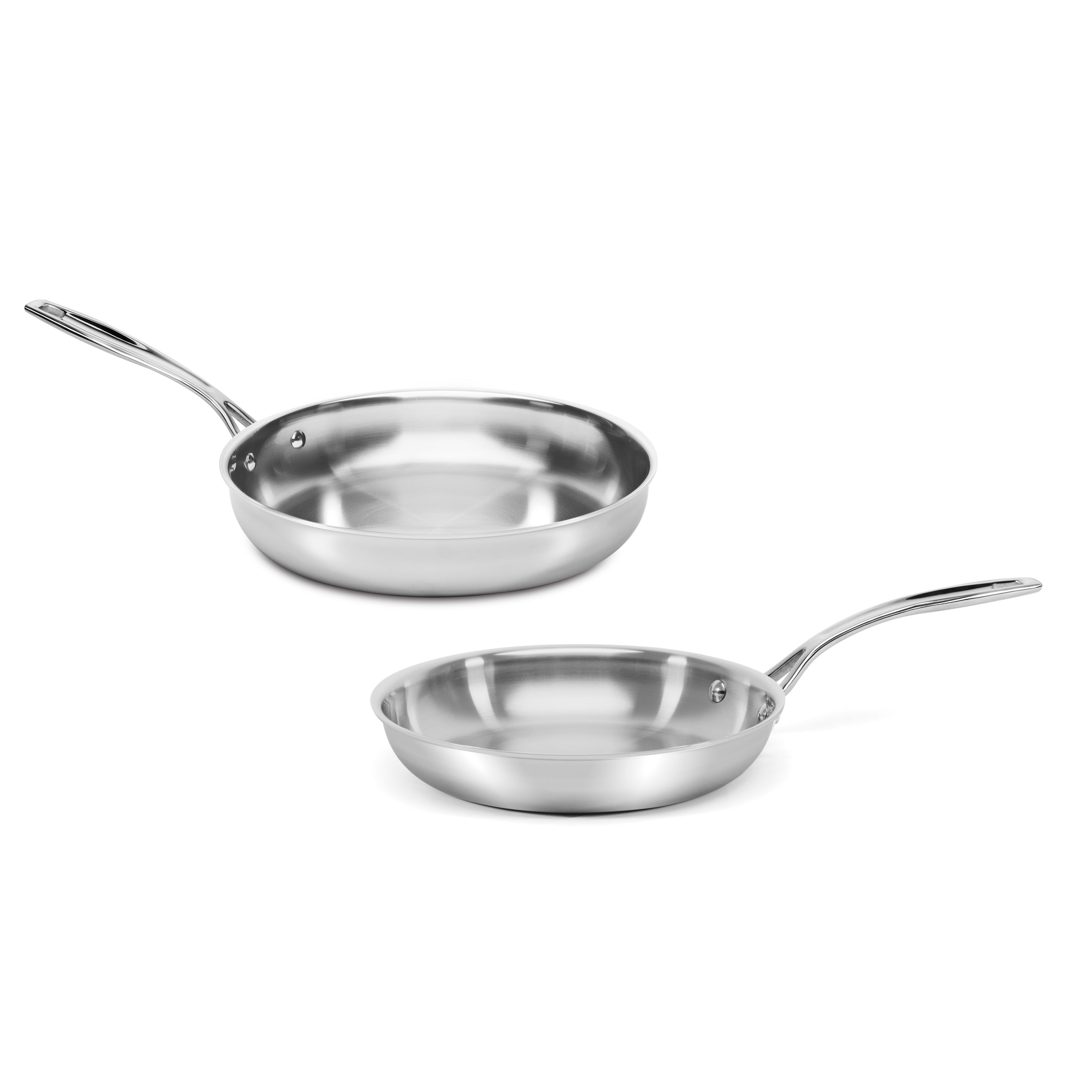 Custom-Clad 5-Ply 9" & 11" Fry Pan Set in Stainless Steel