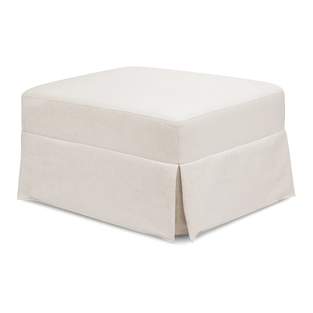 Crawford Gliding Ottoman in Performance Cream Eco-Weave