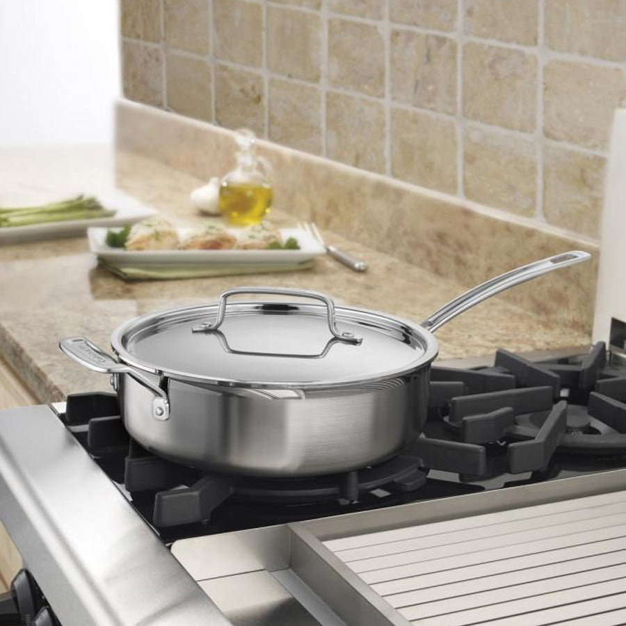 MultiClad Pro Triple Ply Stainless Cookware 3.5 Quart Sauté Pan in Stainless Steel