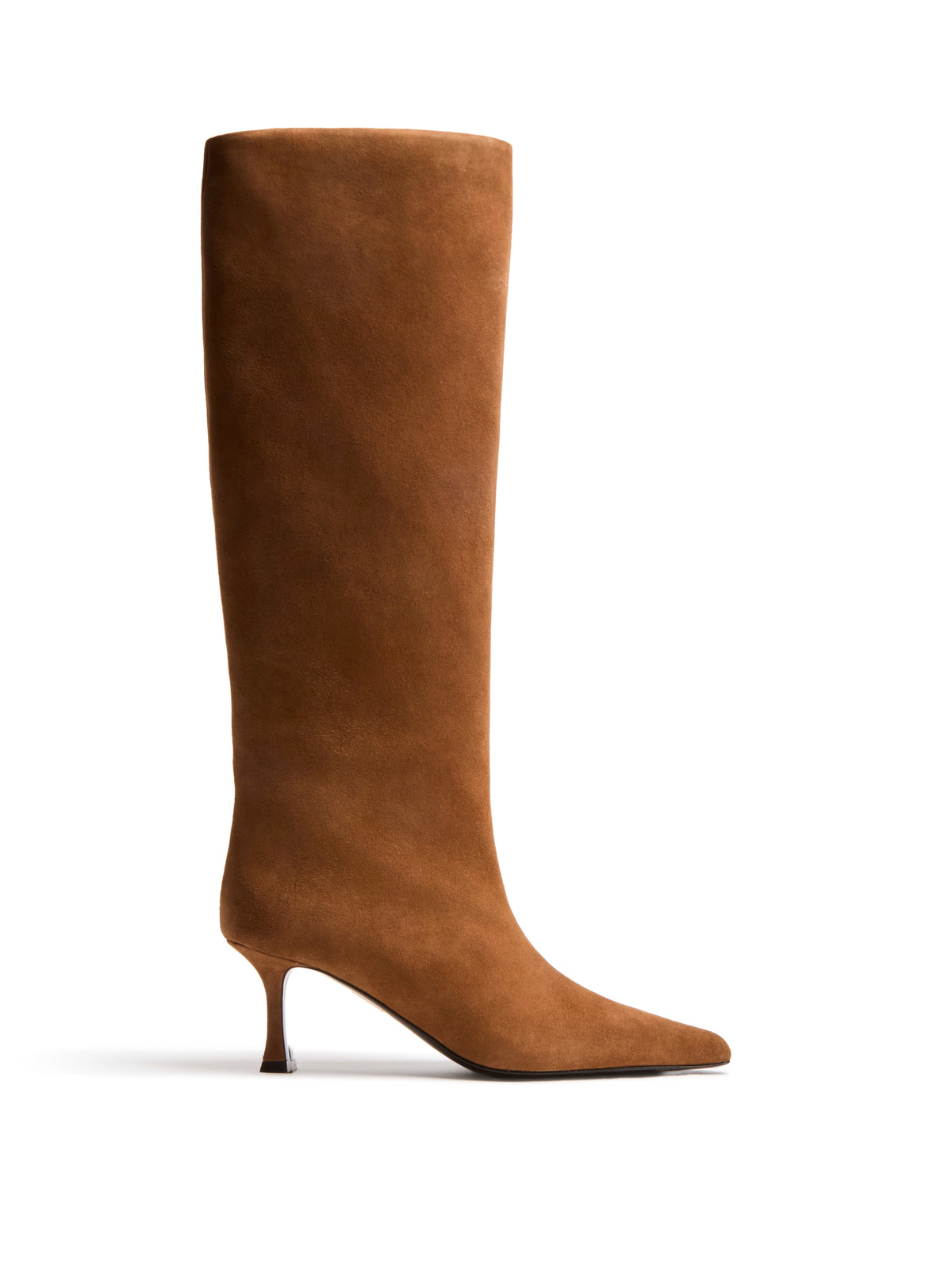 Odette Knee Boot in Tan Suede