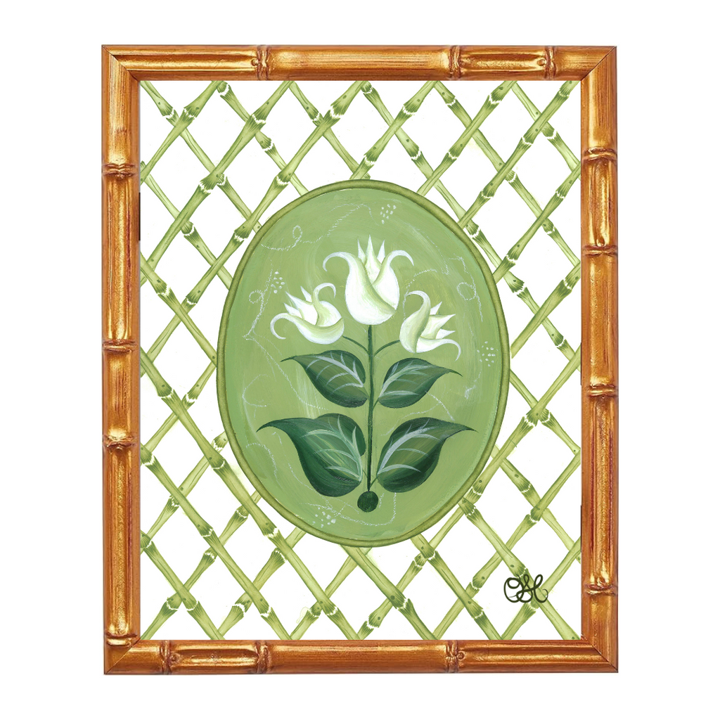 French Tulips En Vert Art Print