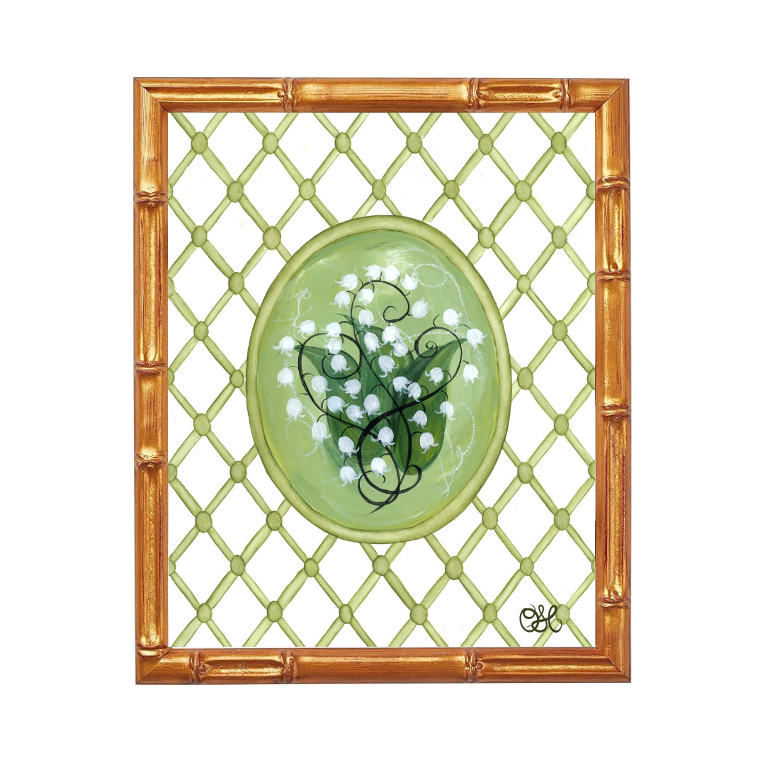 Lily of the Valley Trellis En Vert Art Print