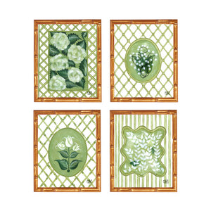 En Vert Botanical Prints, Set of 4