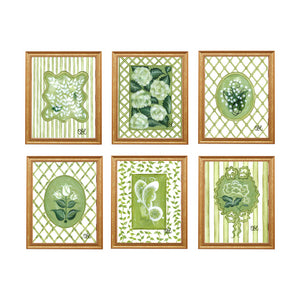 En Vert Botanical Prints, Set of 6
