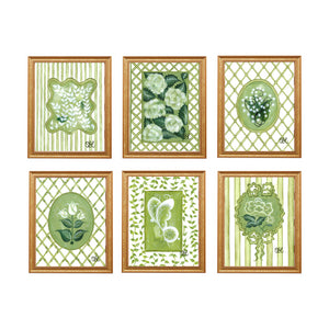 En Vert Botanical Prints, Set of 6