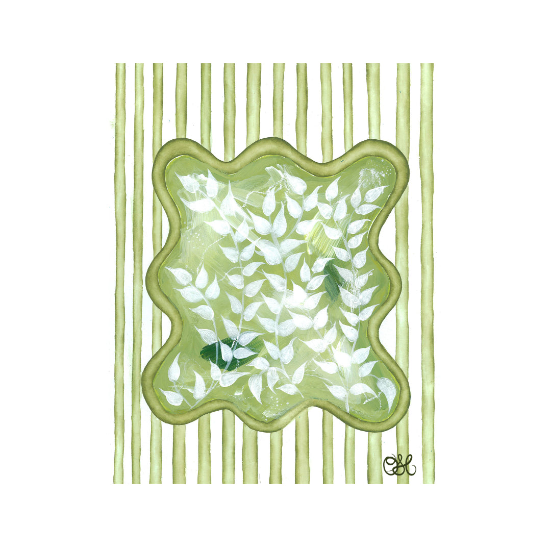 Chinoiserie Tourbillon En Vert Art Print