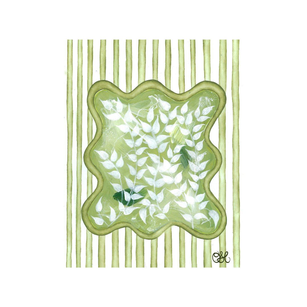 Chinoiserie Tourbillon En Vert Art Print