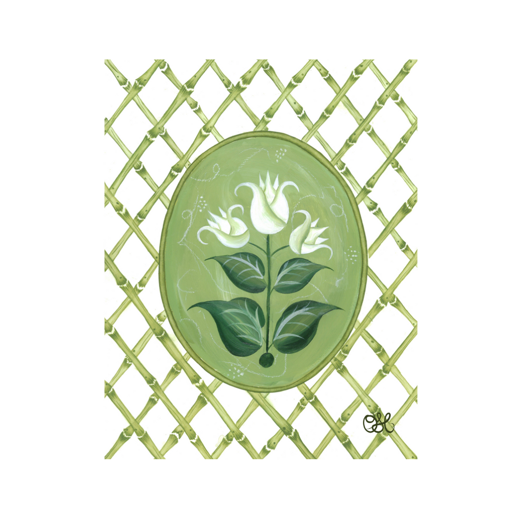 French Tulips En Vert Art Print