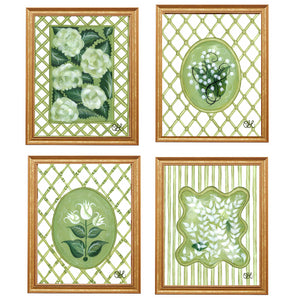 En Vert Botanical Prints, Set of 4