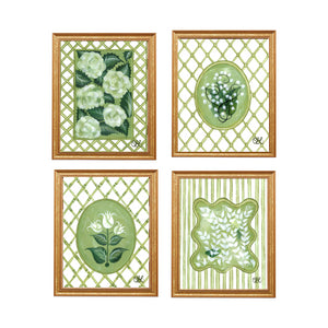 En Vert Botanical Prints, Set of 4