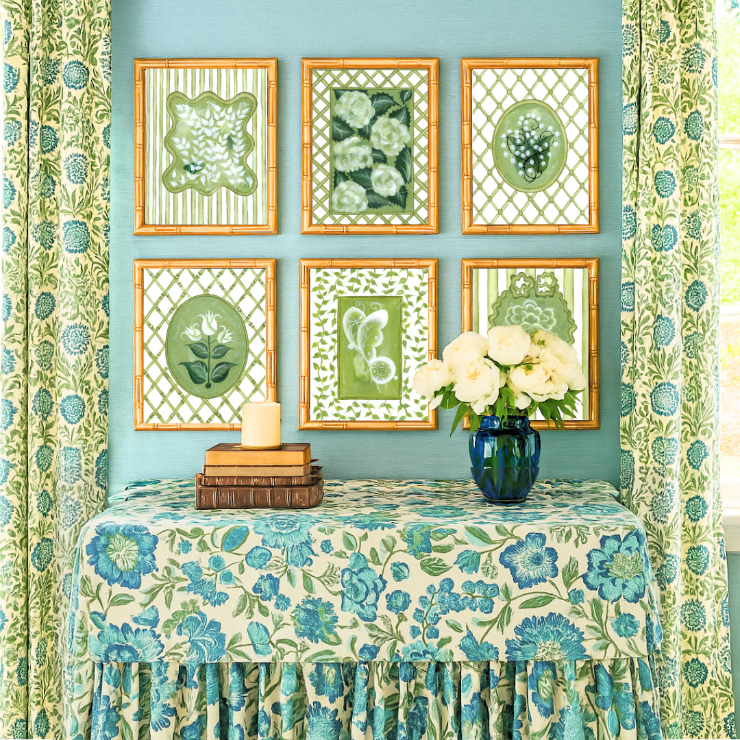 En Vert Botanical Prints, Set of 6
