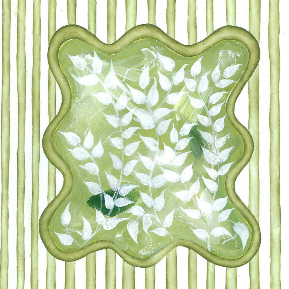 Chinoiserie Tourbillon En Vert Art Print