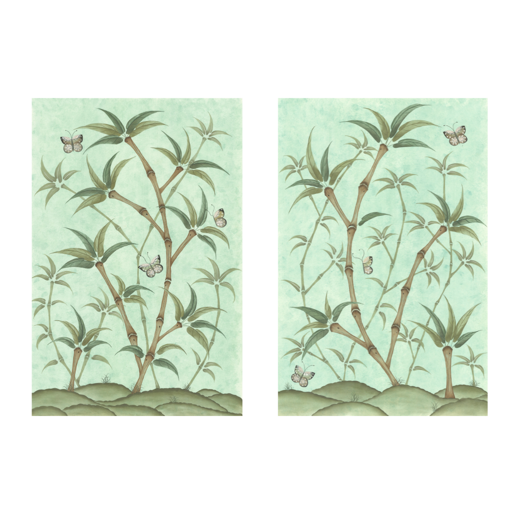 Chinoiserie Panel Print Pair | Bamboo En Fleur