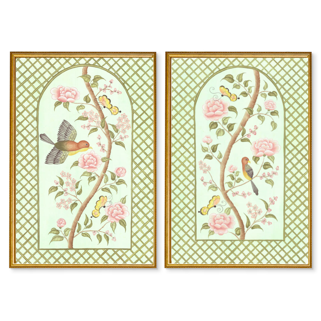 Chinoiserie Panel Print Pair | Le Jardin De Elizabeth