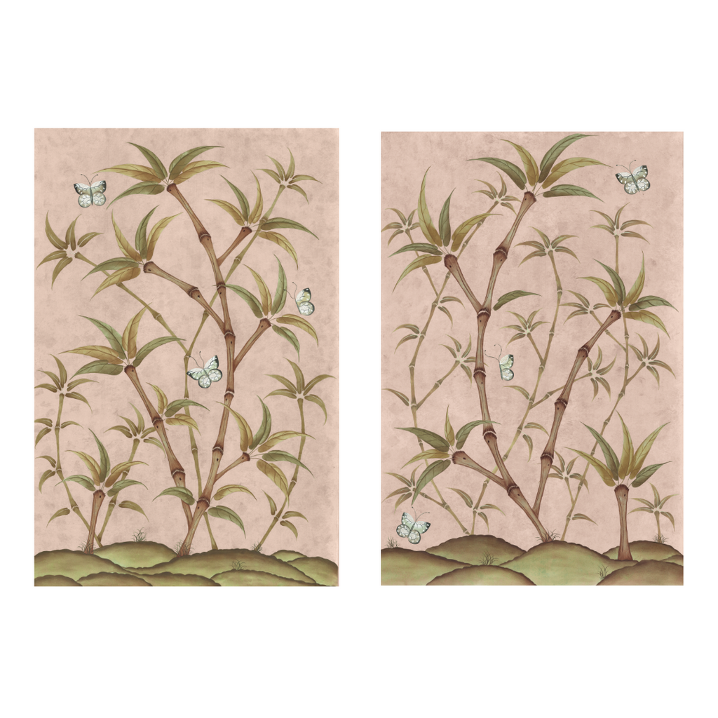 Chinoiserie Panel Print Pair | Bamboo En Fleur