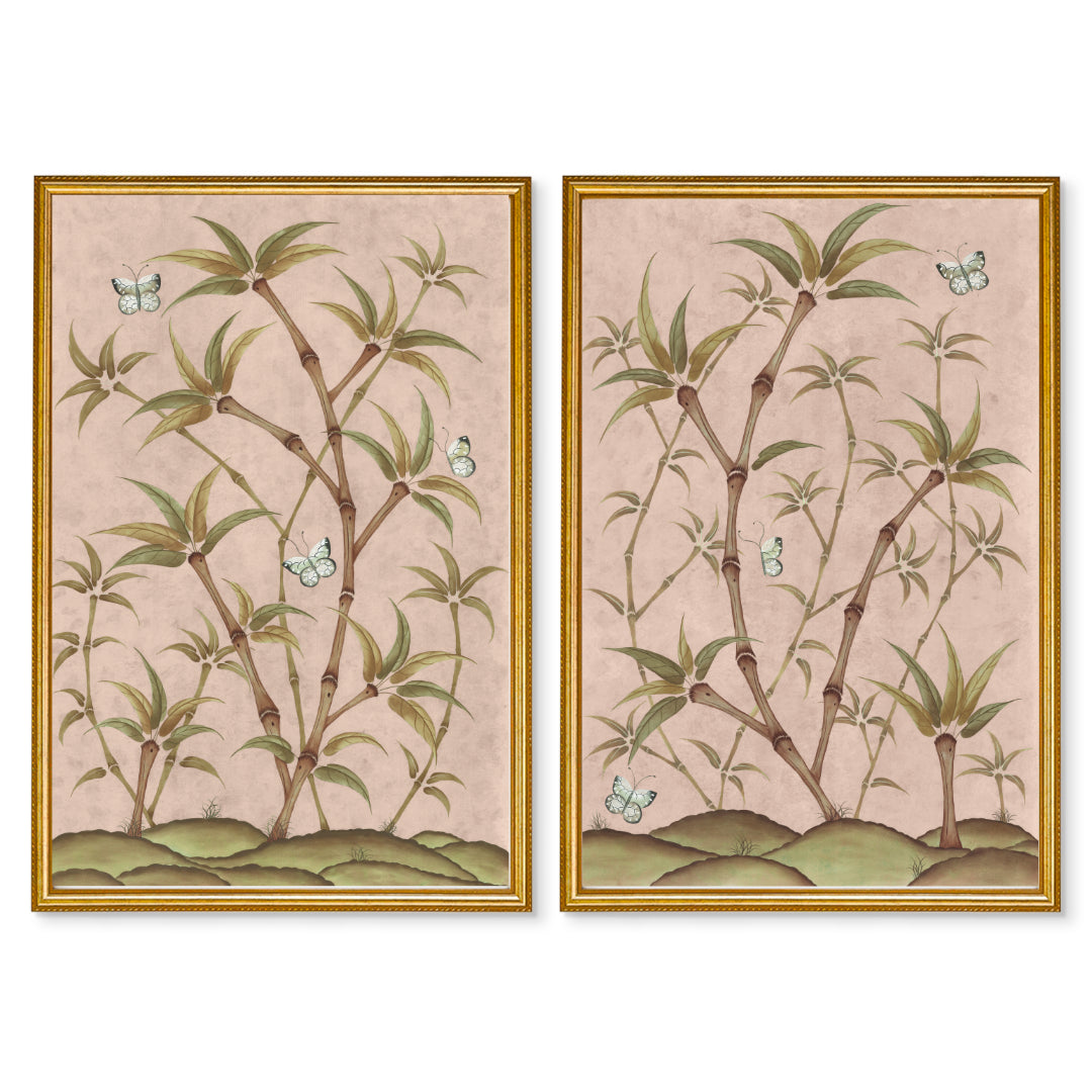 Chinoiserie Panel Print Pair | Bamboo En Fleur