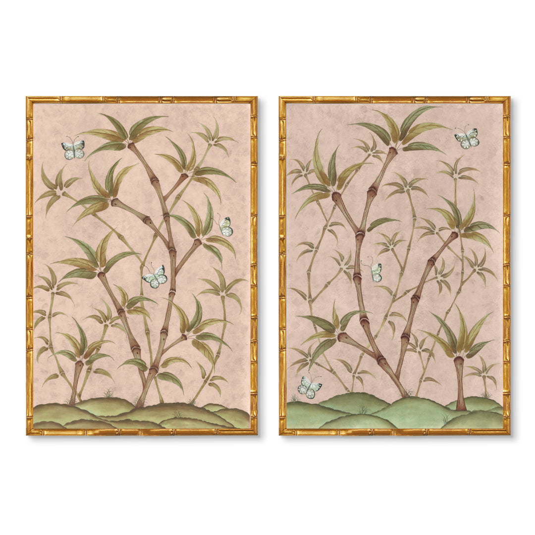 Chinoiserie Panel Print Pair | Bamboo En Fleur