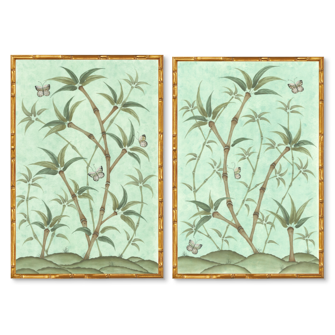Chinoiserie Panel Print Pair | Bamboo En Fleur