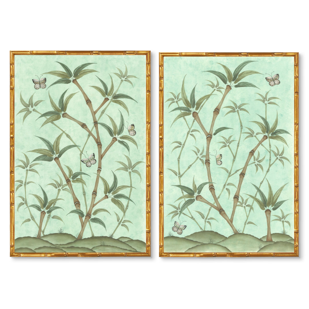 Chinoiserie Panel Print Pair | Bamboo En Fleur