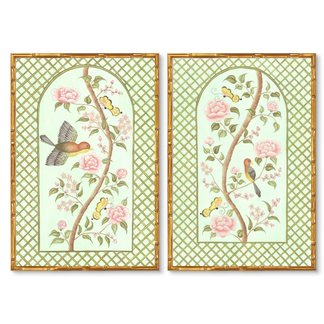 Chinoiserie Panel Print Pair | Le Jardin De Elizabeth