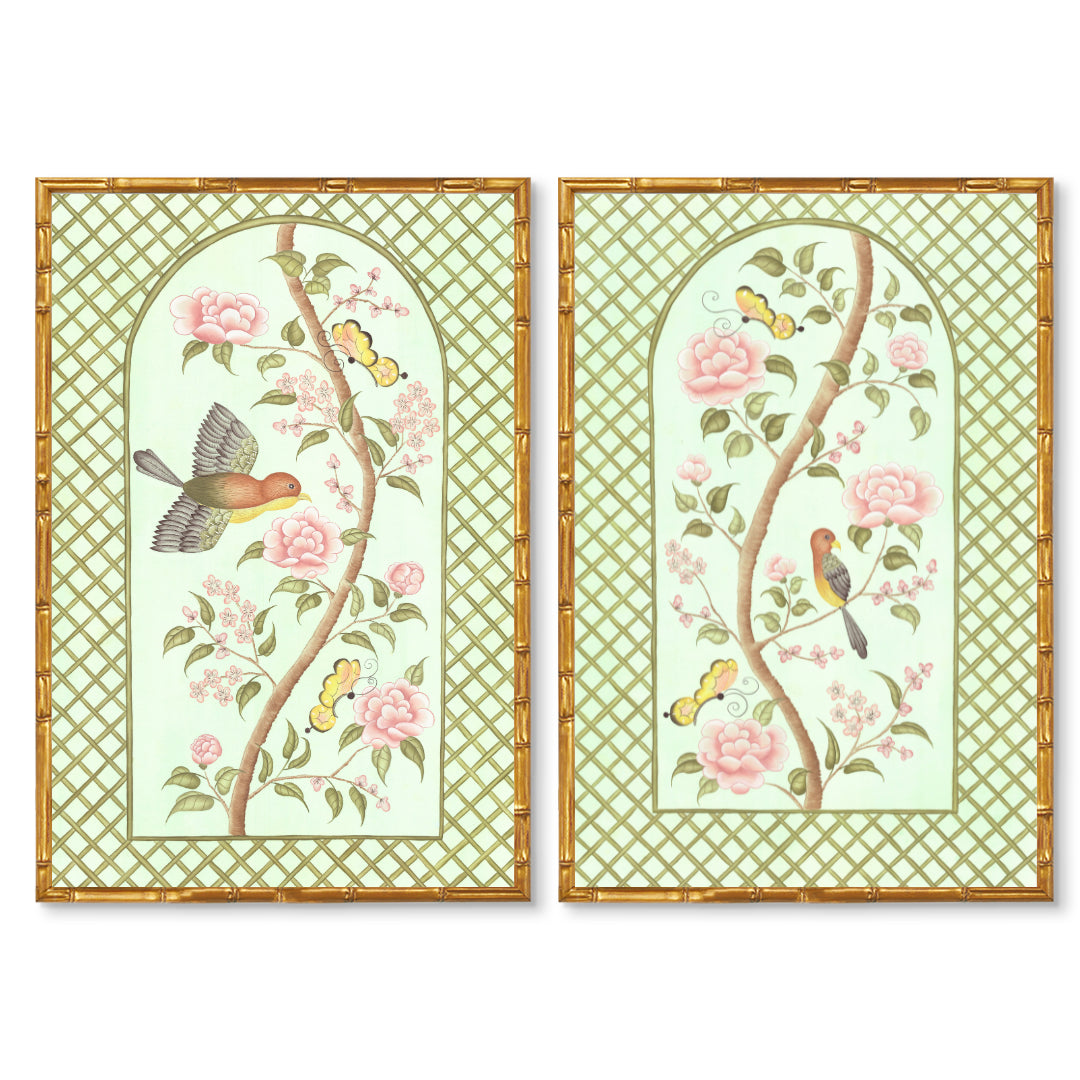 Chinoiserie Panel Print Pair | Le Jardin De Elizabeth