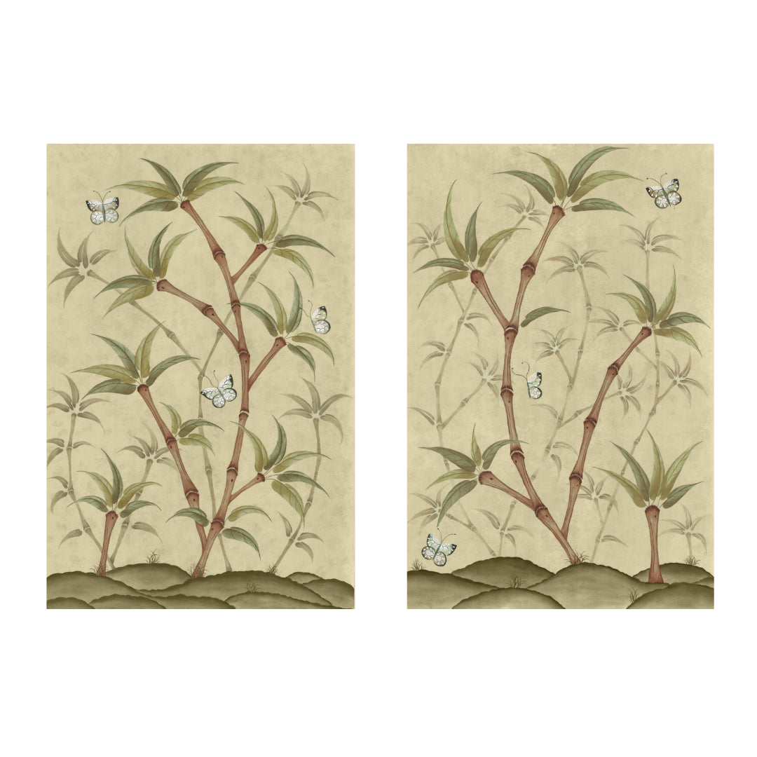 Chinoiserie Panel Print Pair | Bamboo En Fleur