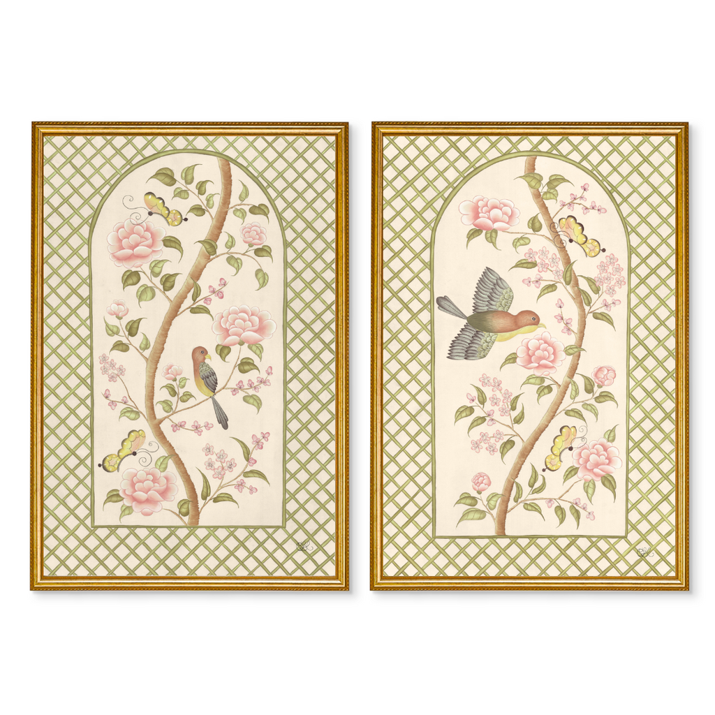 Chinoiserie Panel Print Pair | Le Jardin De Elizabeth