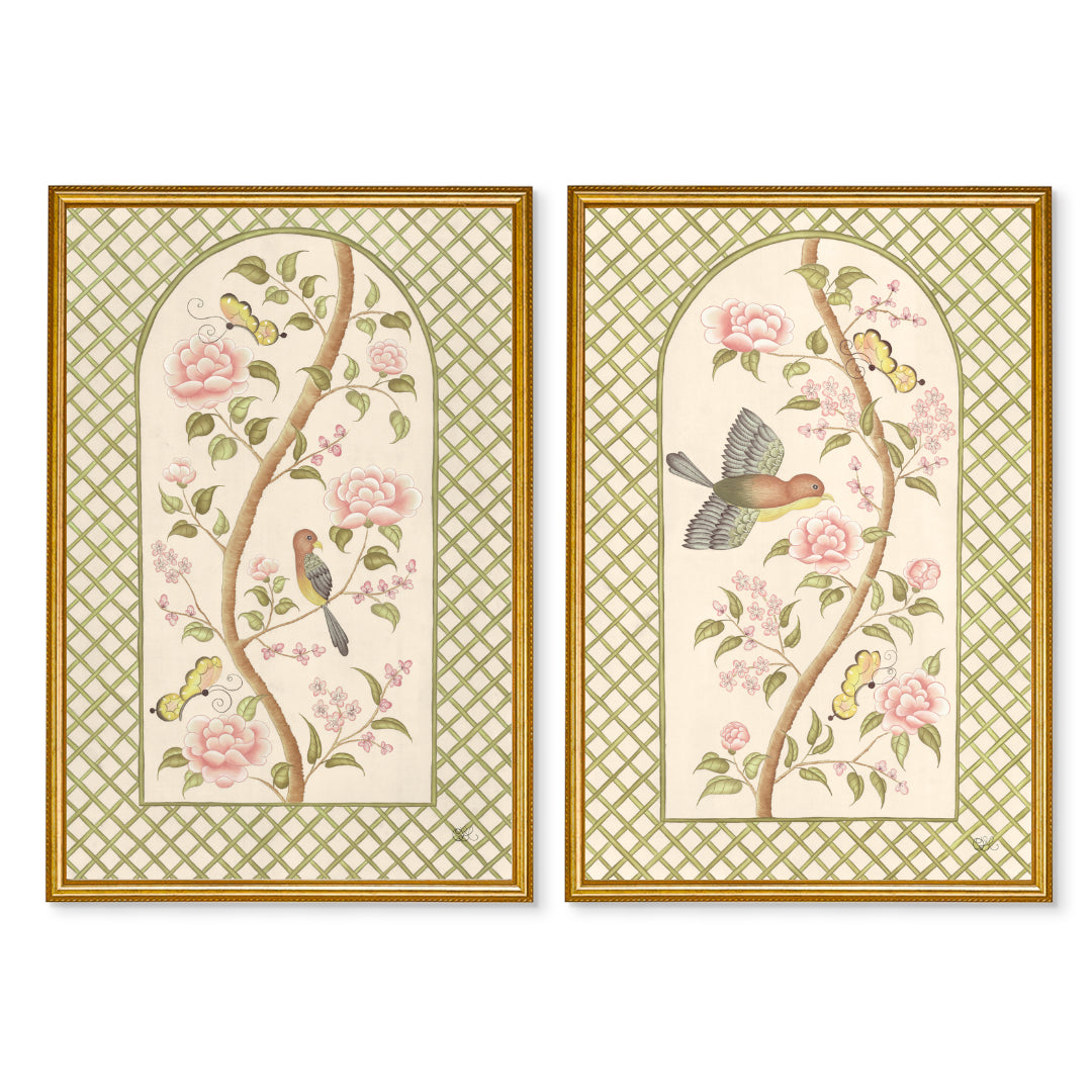 Chinoiserie Panel Print Pair | Le Jardin De Elizabeth