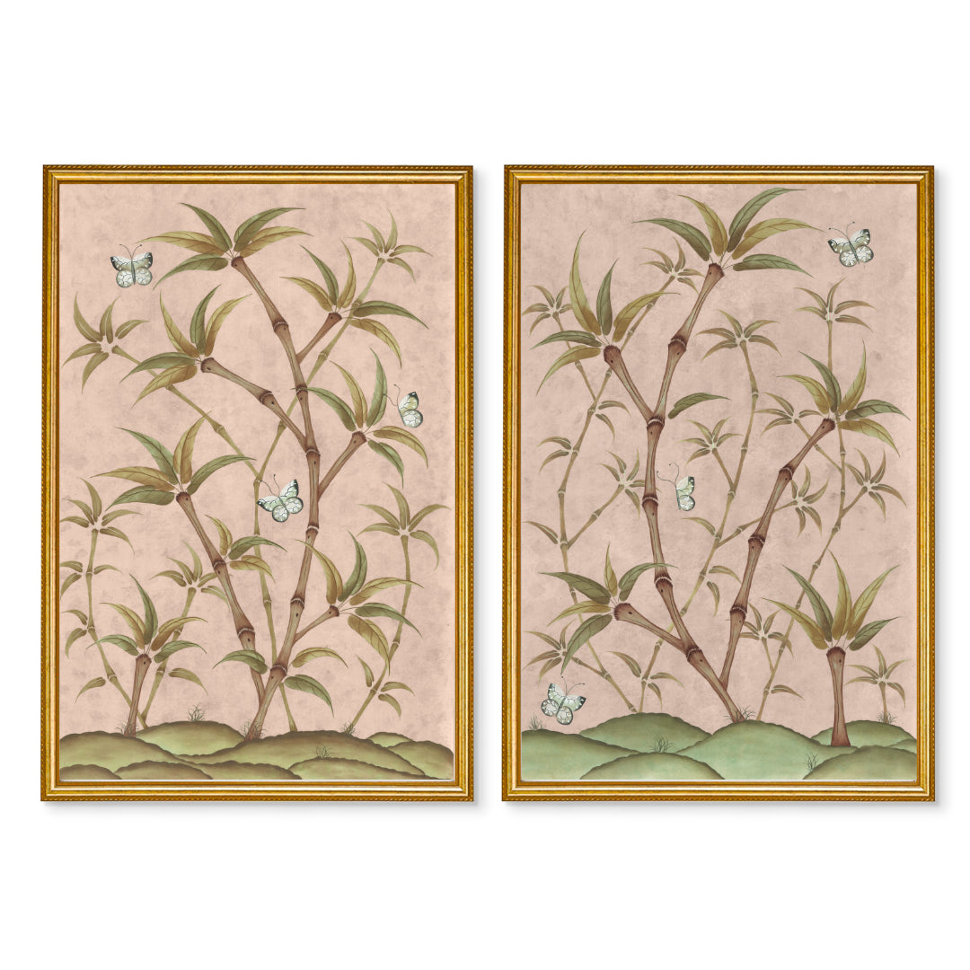 Chinoiserie Panel Print Pair | Bamboo En Fleur