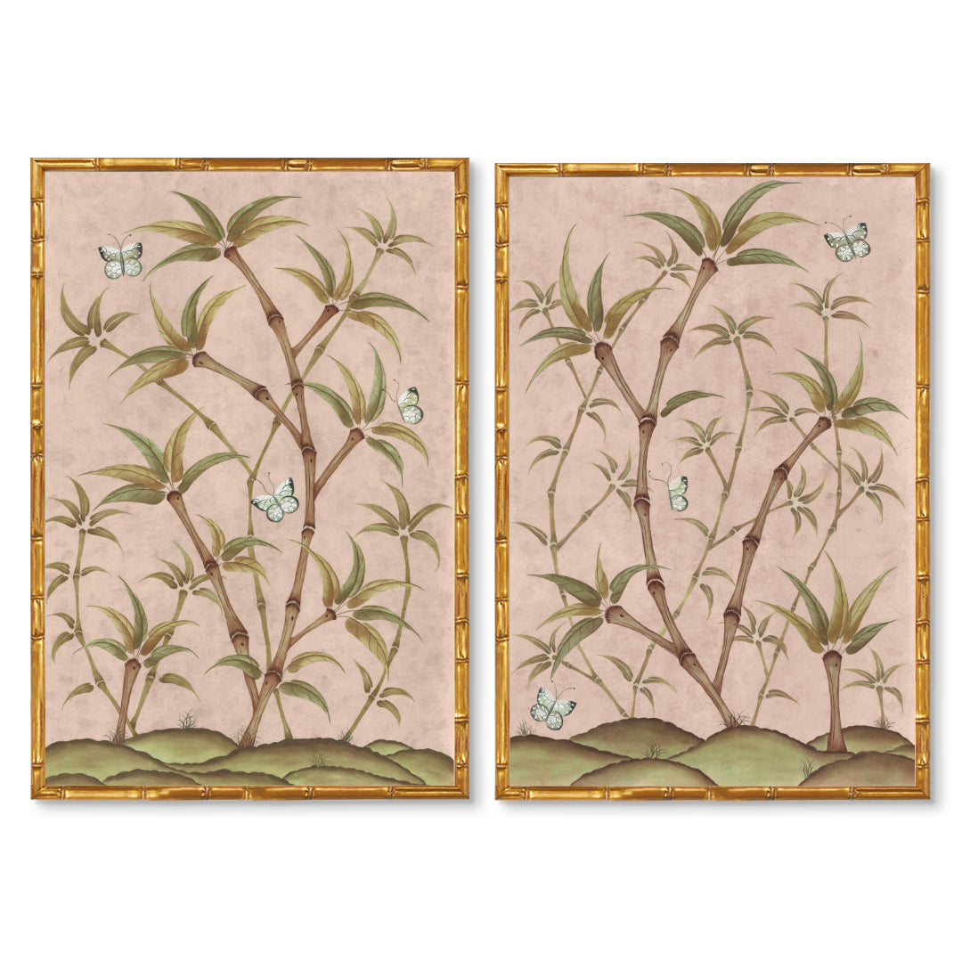 Chinoiserie Panel Print Pair | Bamboo En Fleur