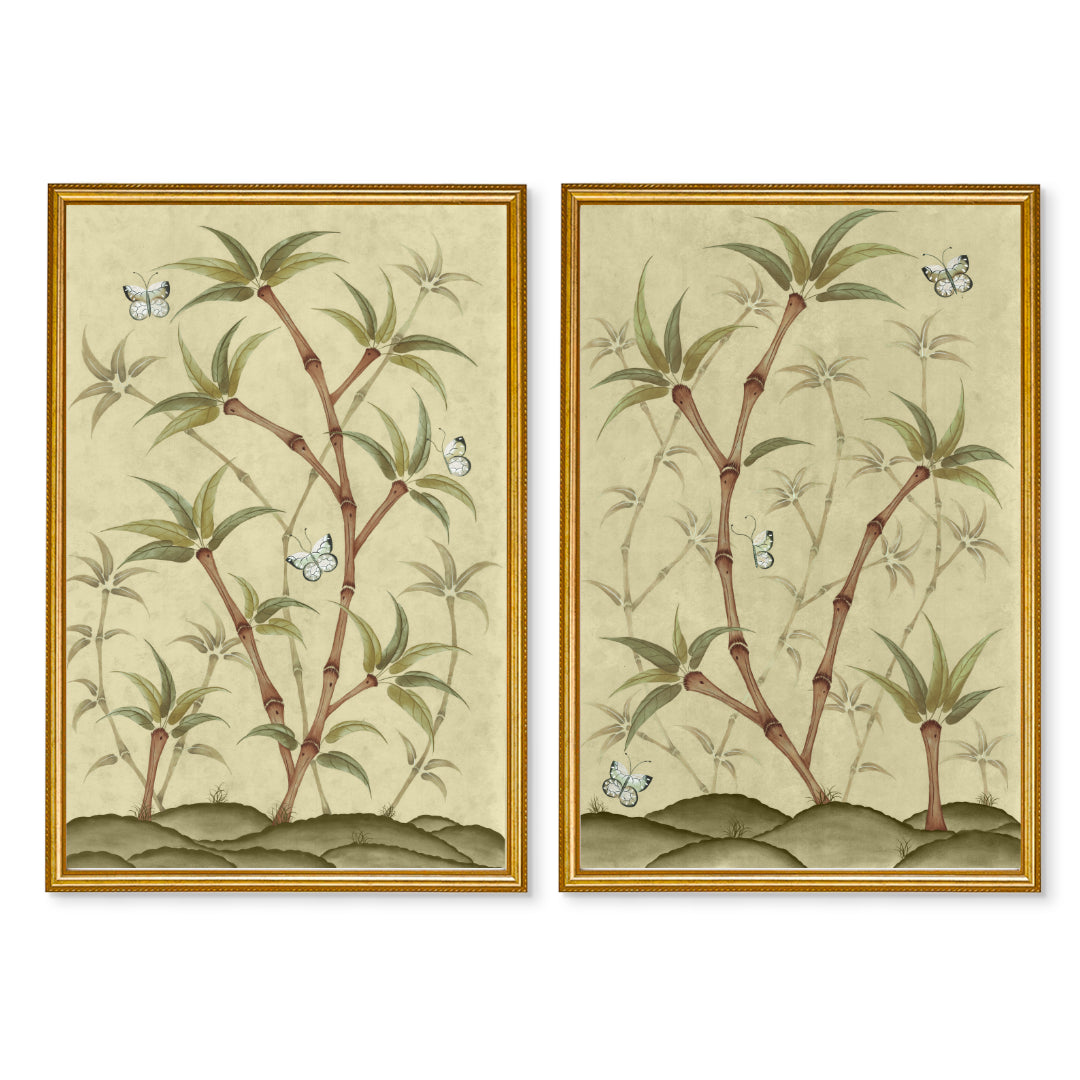 Chinoiserie Panel Print Pair | Bamboo En Fleur