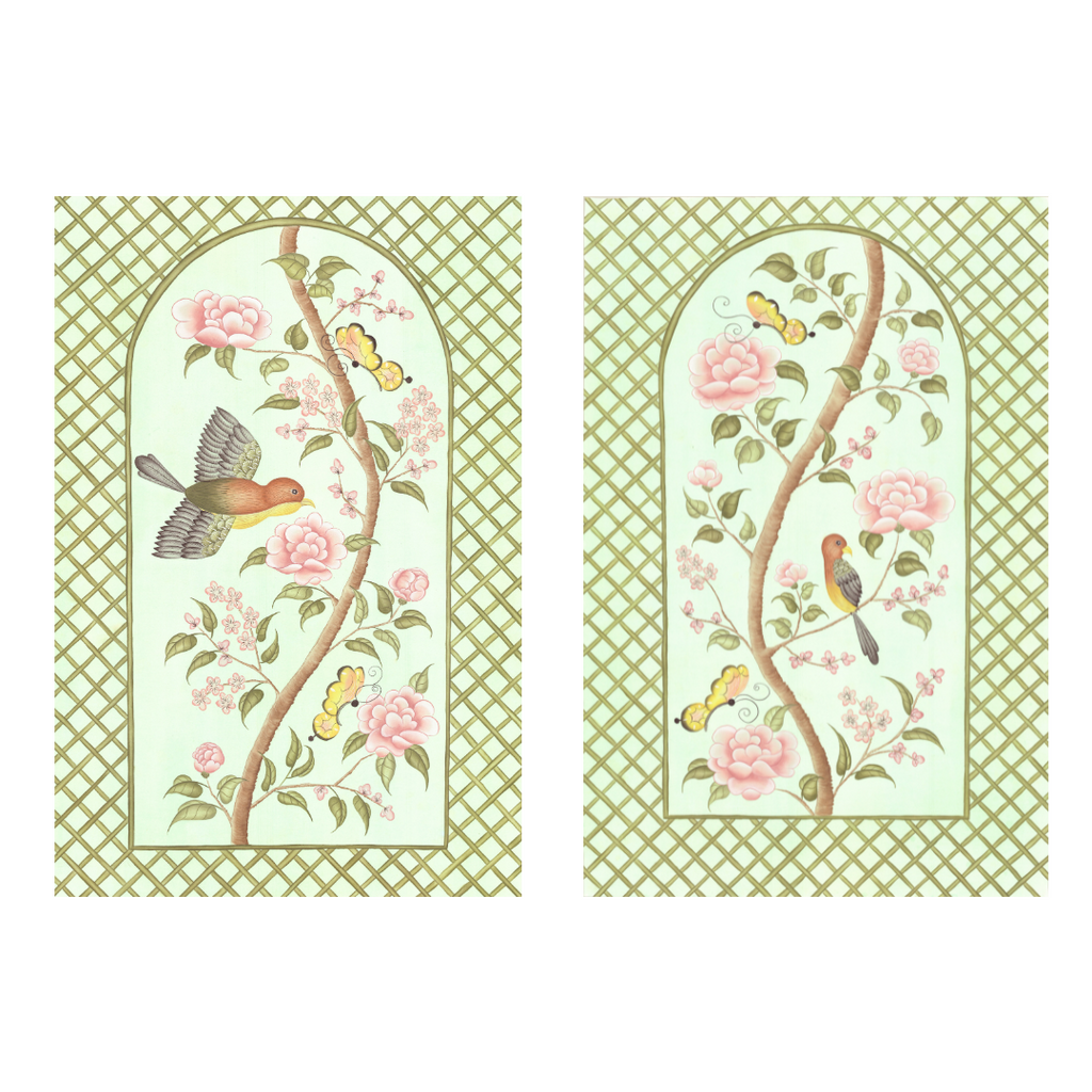 Chinoiserie Panel Print Pair | Le Jardin De Elizabeth