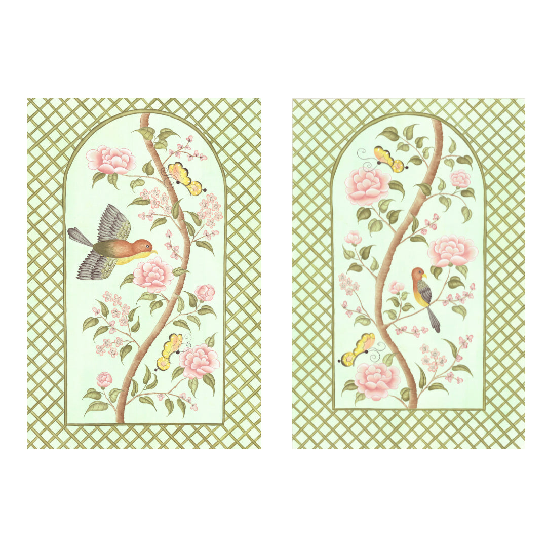Chinoiserie Panel Print Pair | Le Jardin De Elizabeth
