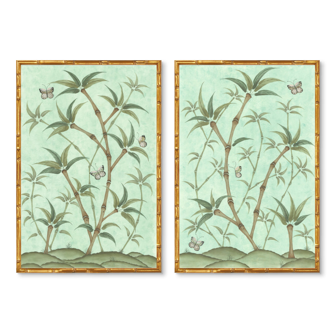 Chinoiserie Panel Print Pair | Bamboo En Fleur