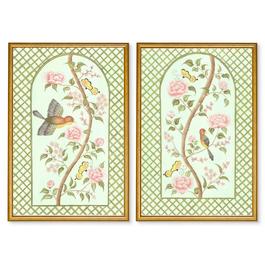 Chinoiserie Panel Print Pair | Le Jardin De Elizabeth