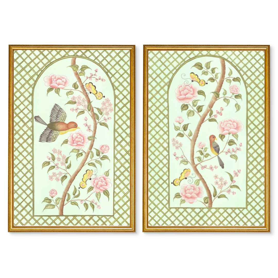 Chinoiserie Panel Print Pair | Le Jardin De Elizabeth