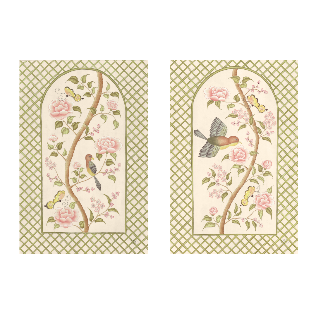 Chinoiserie Panel Print Pair | Le Jardin De Elizabeth
