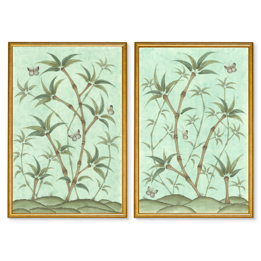 Chinoiserie Panel Print Pair | Bamboo En Fleur