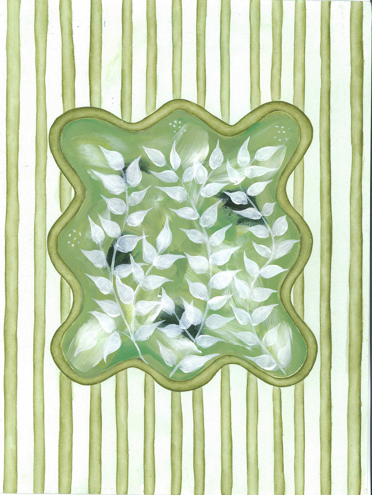 Chinoiserie Tourbillon En Vert Art Print