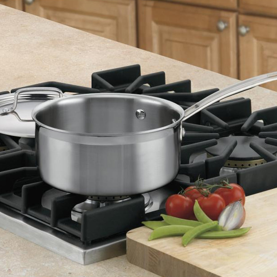 MultiClad Pro Triple Ply Stainless Cookware 2 Quart Saucepan in Stainless Steel
