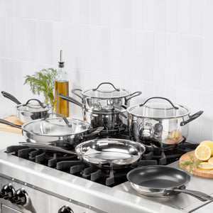 Radiant Pro Stainless with Brushed Titanium Finish 11-Piece Set in Stainless Steel