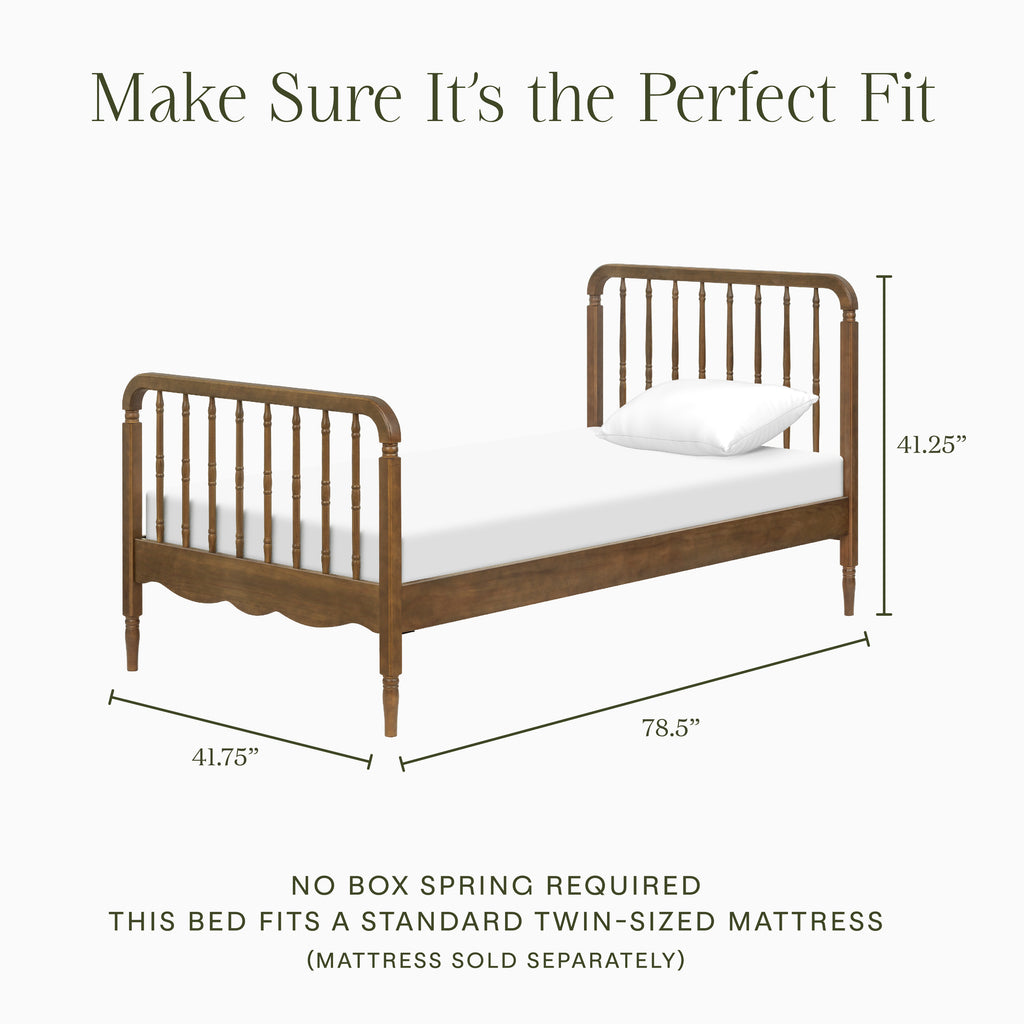 Liberty Spindle Twin Bed in Natural Walnut