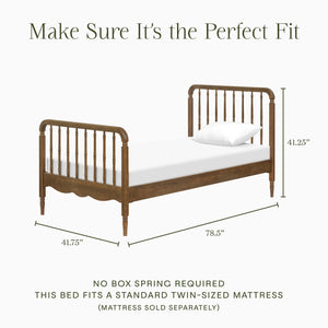 Liberty Spindle Twin Bed in Natural Walnut
