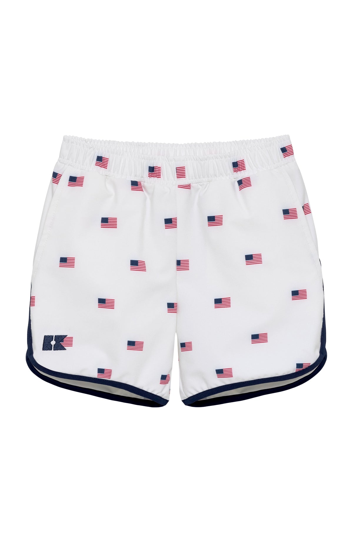 Old Glory Retro Super Shorts with Navy Piping