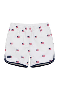 Old Glory Retro Super Shorts with Navy Piping