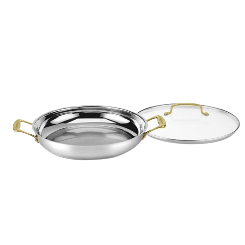 Mineral Collection Stainless Cookware 12" Everyday Pan with Cover in Stainless Steel