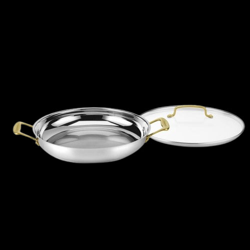 Mineral Collection Stainless Cookware 12" Everyday Pan with Cover in Stainless Steel