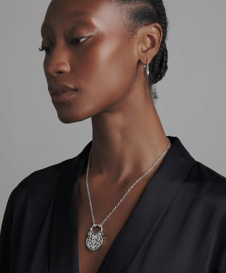The Shackle of Ophelia Necklace in Blackened Silver